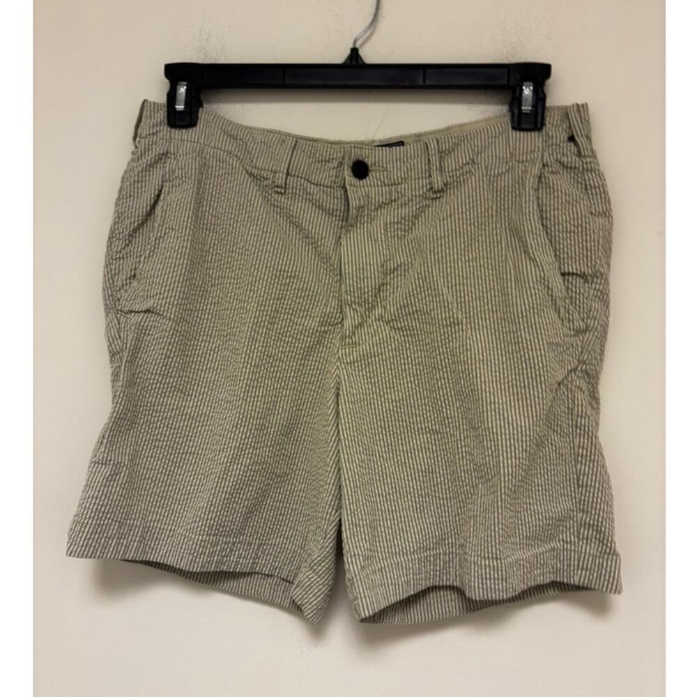 Abercrombie & Fitch Mens Shorts Size 32 Striped Seersucker Chino Pockets